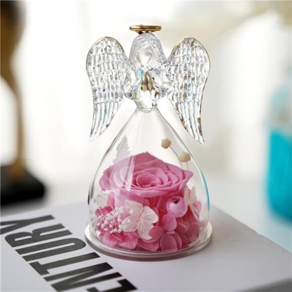 Yamonic Mom Birthday Gifts for Mom, Angel Figurines with Real Rose Gifts - Picture 6 of 7